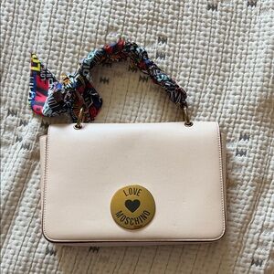 Love Moschino Beige Purse with Scarf